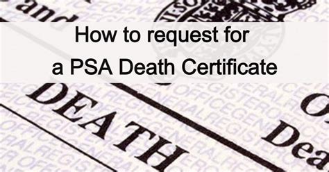 How to Request for PSA Death Certificate .